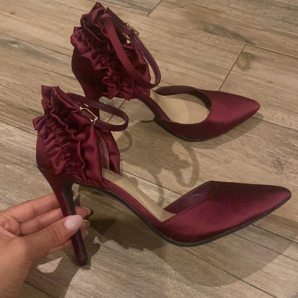 Max Studio | Shoes | Max Studio Satin Ruffle Heels | Poshmark